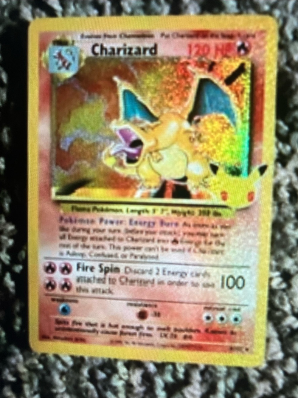 Charizard Holographic Pokémon Card Celebrations Mint Condition